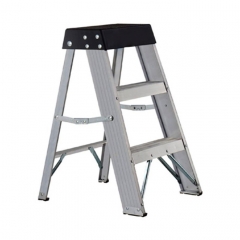 Escalera De Aluminio Reforzada Tipo Tijera Simple Acceso 3 Escalones