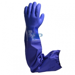Guante Pvc Azul Con Manga De 70Cm 31755