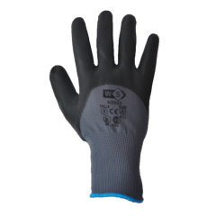 Ws Guantes Poliester Baño 3/4 Nitrilo Espumado Negro