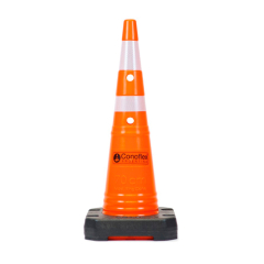 King Cono Semiflexible C/ Base 70 Cm Naranja C/ Reflectivo 1570Lsfb/2R Na