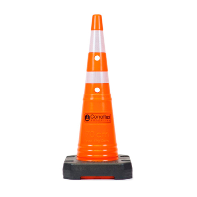 King Cono Semiflexible C/ Base 70 Cm Naranja C/ Reflectivo 1570Lsfb/2R Na