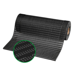 Alfombra Antifatiga Rejilla Pvc Negro Antideslizante En Rollo 0,90 X 10 Mts Roamat-2001