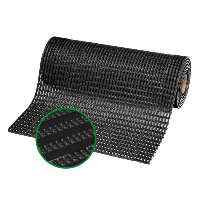 Alfombra Antifatiga Rejilla Pvc Negro Antideslizante En Rollo 0,90 X 10 Mts Roamat-2001