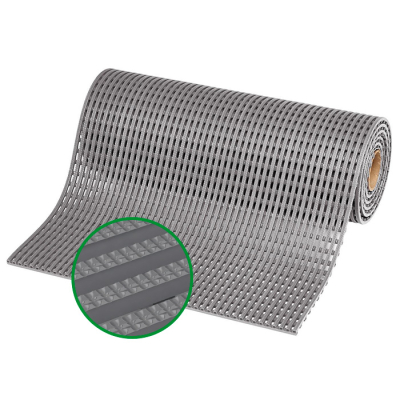 Alfombra Antifatiga Rejilla Pvc Gris Antideslizante En Rollo 0,90 X 10 Mts Roamat-2002