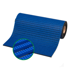 Alfombra Antifatiga Rejilla Pvc Azul/ Negro Antideslizante En Rollo 0,90 X 10 Mts Roamat-2003