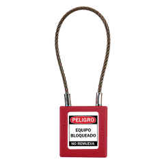 Blook Candado Cable 24 Cm Standar  Rojo 40 Mm