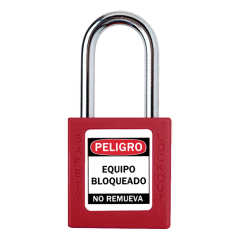 Blook Candado Plastico Loto Arandela Metal 40 Mm Rojo