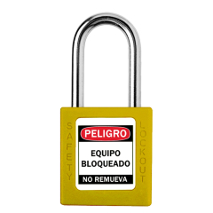 Blook Candado Plastico Loto Arandela Metal 40 Mm Amarillo