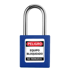 Blook Candado Plastico Loto Arandela Metal 40 Mm Azul