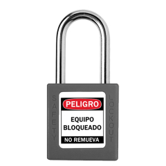 Blook Candado Plastico Loto Arandela Metal 40 Mm Gris
