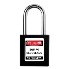 Blook Candado Plastico Loto Arandela Metal 40 Mm Negro