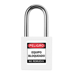Blook Candado Plastico Loto Arandela Metal 40 Mm Blanco