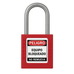 Blook Candado Plastico Arandela Acero Inoxidable 40 Mm Rojo