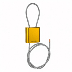 Blook Candado Aluminio Con Cable Eslinga Acero 1 Mt Amarillo