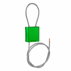 Blook Candado Aluminio Con Cable Eslinga Acero 1 Mt Verde