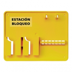 Blook Estacion De Bloqueo Plastica 7 Candados 290 Mm X 580 Mm