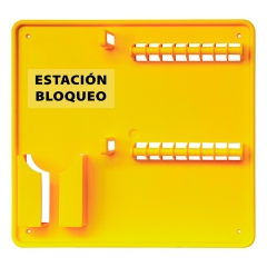 Blook Estacion De Bloqueo Plastica 16 Candados 350 Mm X 360 Mm