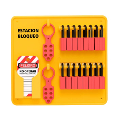 Kit Estacion Plastica Completa (16 Candados + 20 Tarjetas + 4 Multiplicadores)