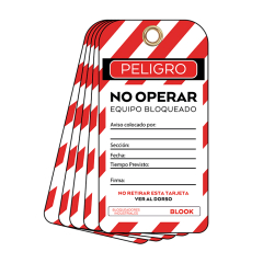 Blook Tarjeta Pvc 75 X 145 Mm Con Ojal Metalico (Pack X 10 Unid.)