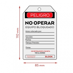Blook Tarjeta Pvc Espumado 85 X 110 Mm