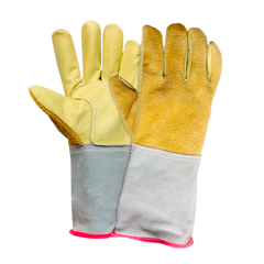 Vaqueta Guantes Combinado Descarne Largo Gv09