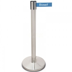 Poste Delimitador Acero Inoxidable Con Cinta Retractil